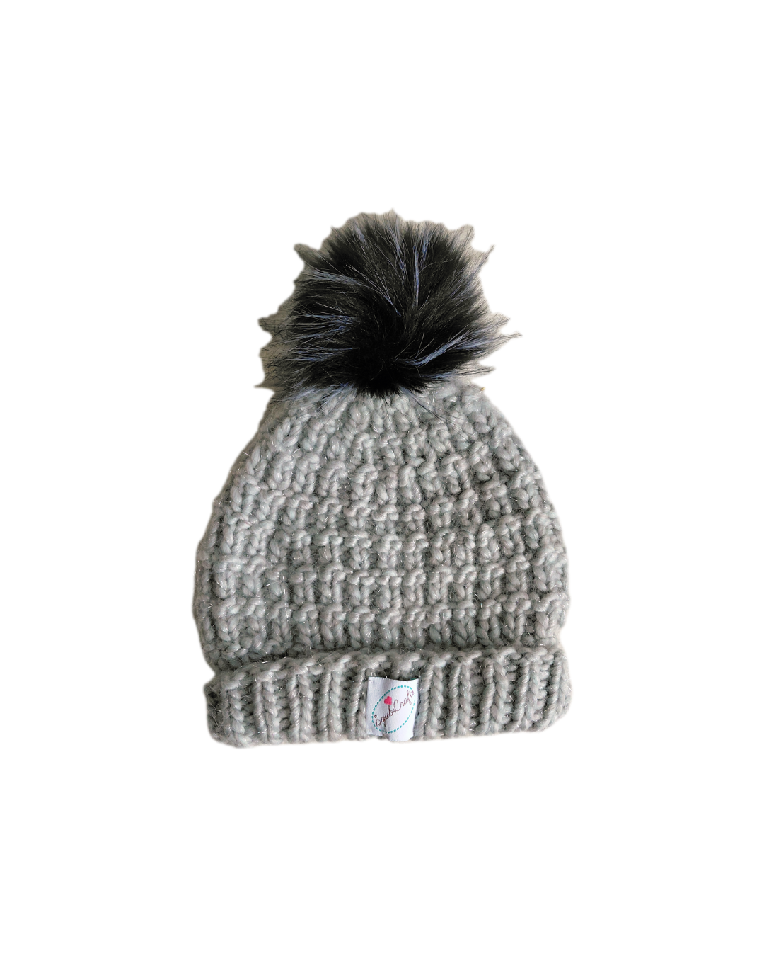 Fairy Beanie Chunky Merino Pompom - Grey by Szubi Crafts