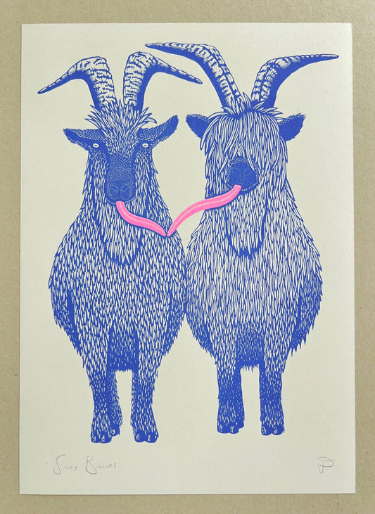 Silly Billies - A3 Size Print - by Strangford