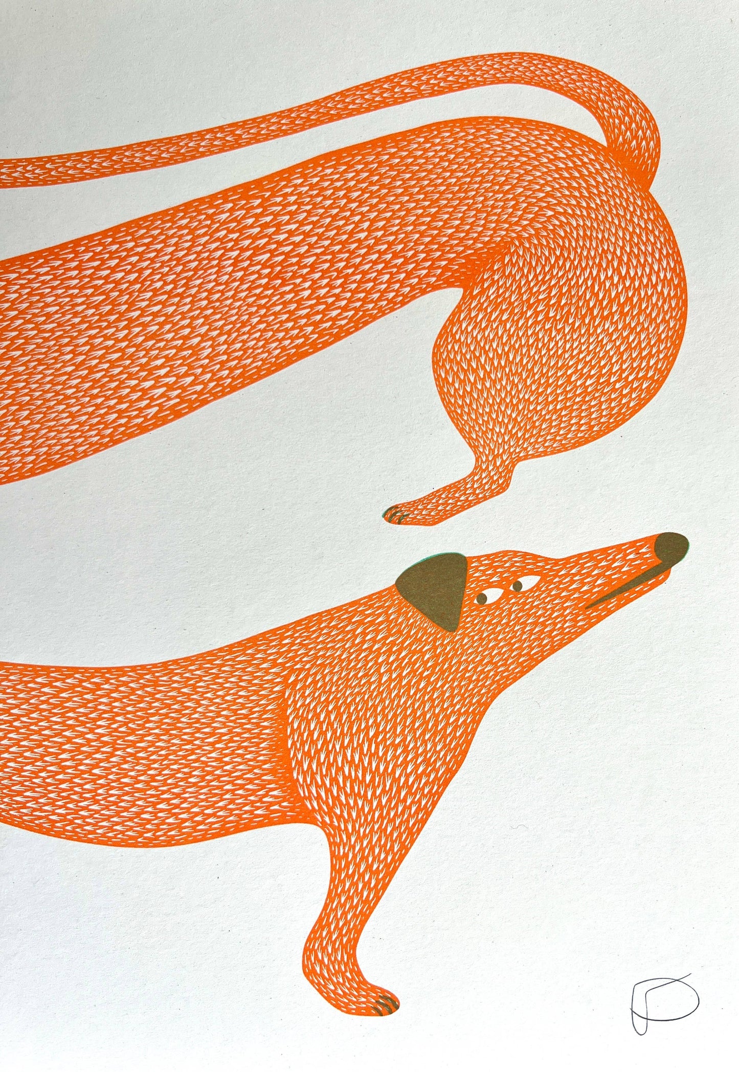 'Big Stretch' - A3 Riso Print - by Strangford