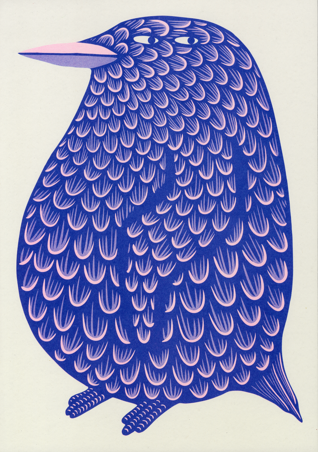 Waddle I Do - A3 Riso Print- by Strangford