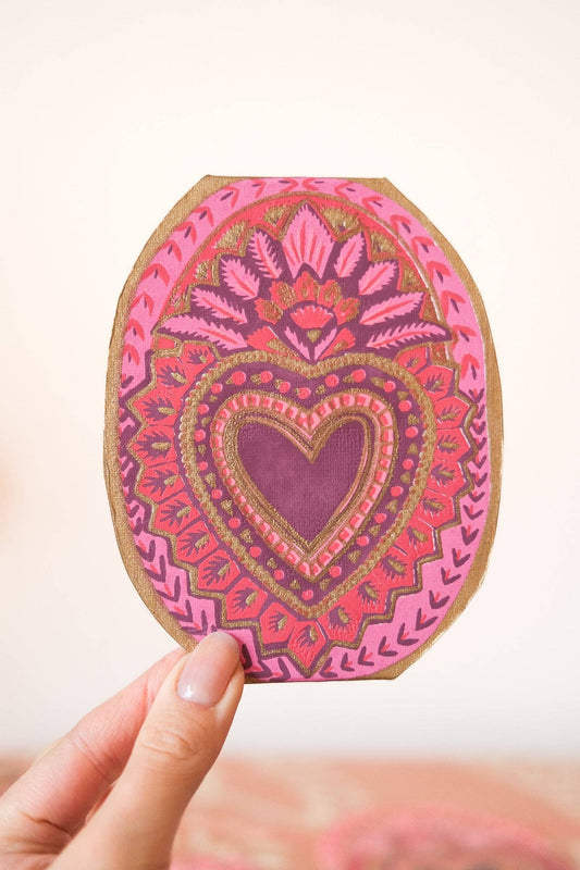 Heart of Feathers Greeting Card - by East End Press