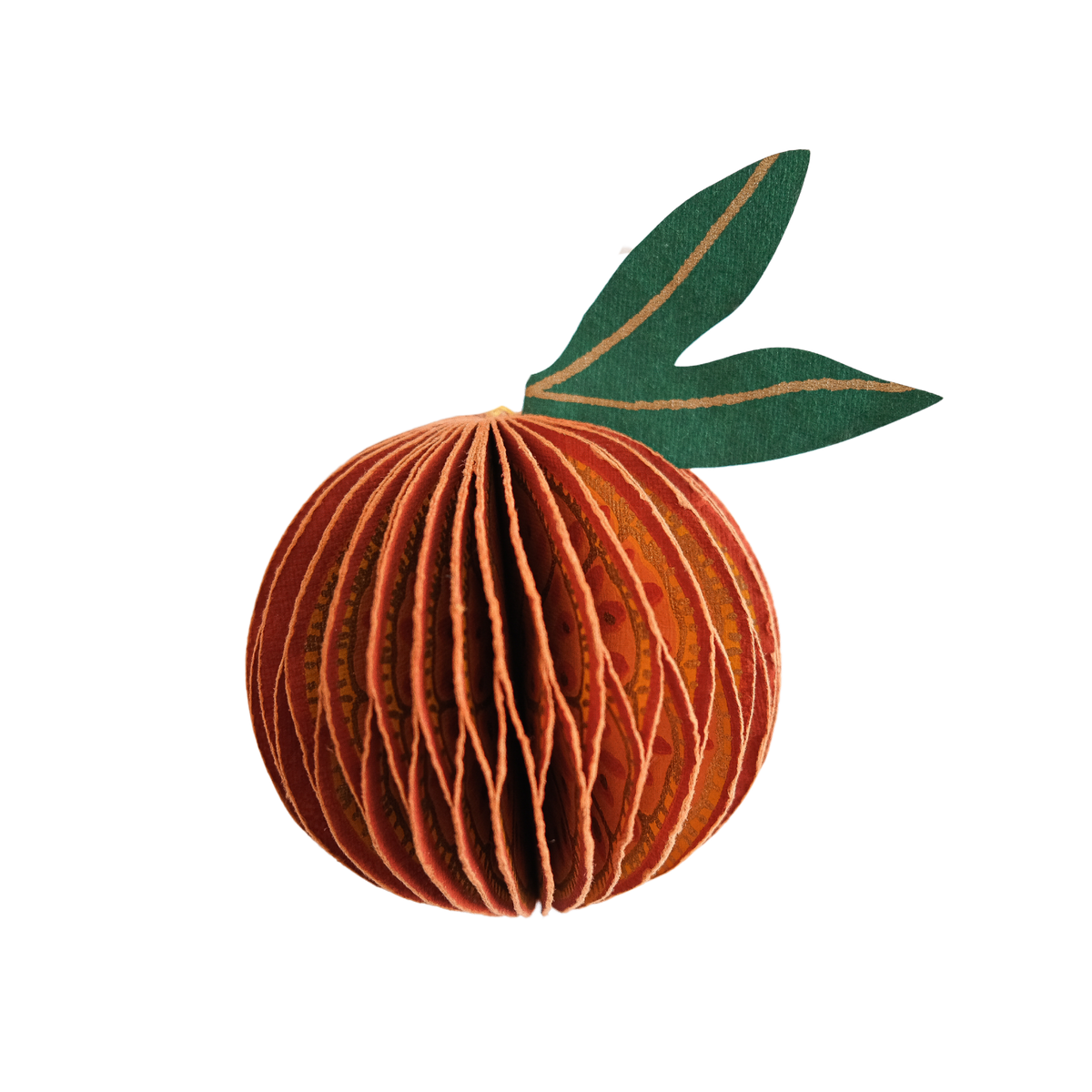 East End Press - UK/EU: Orange Honeycomb Ornament