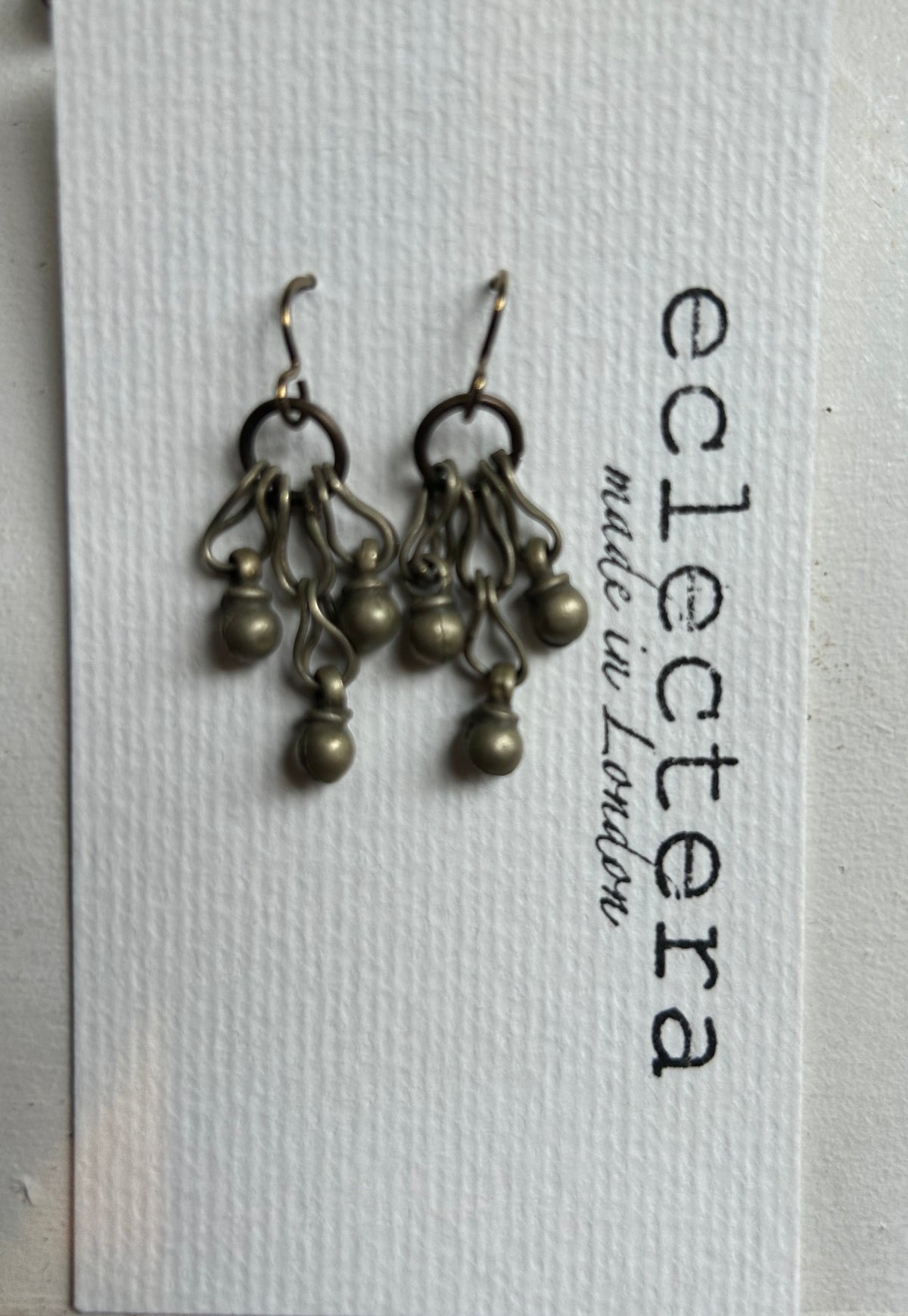 Afghan Earrings by eclectera -Multi metal beads