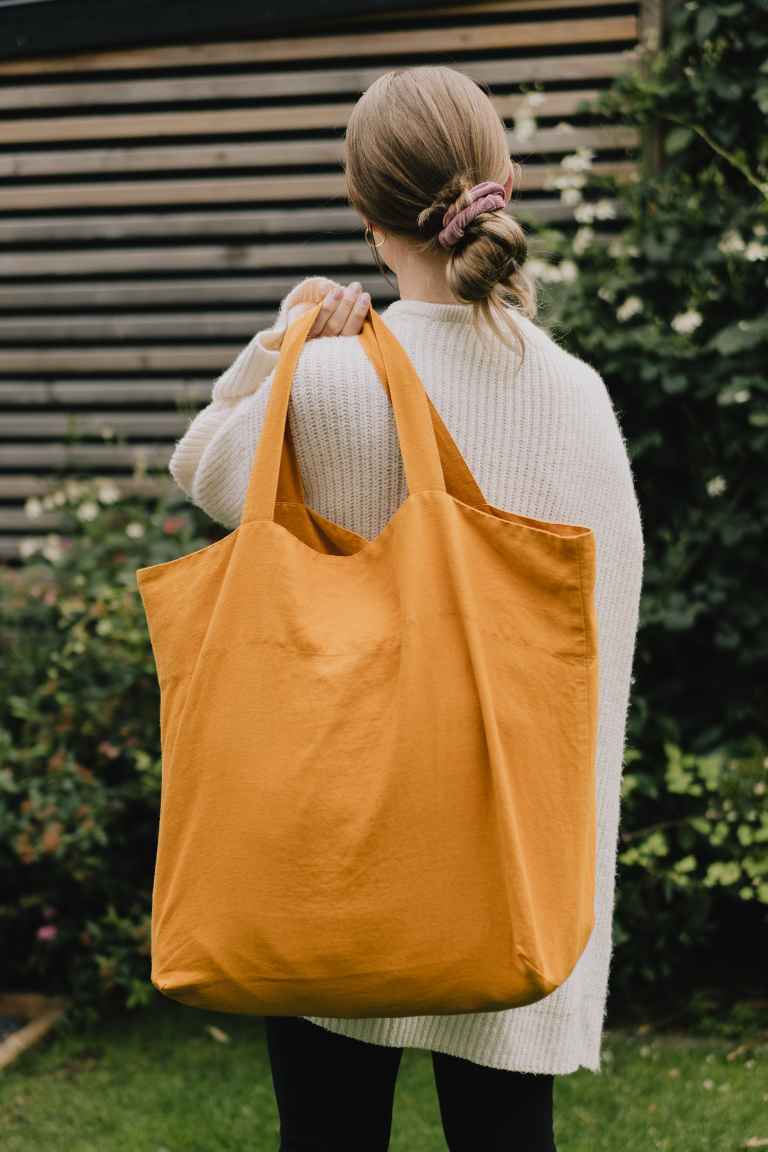 Large Linen Tote Bag - by OMOM