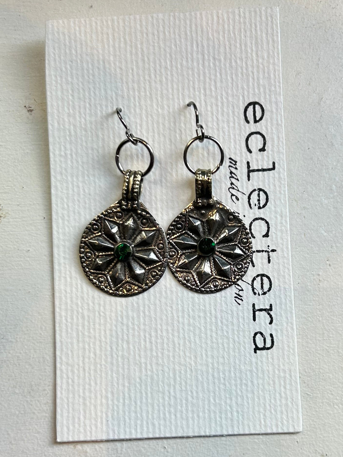 Afghan Earrings by eclectera -Star burst