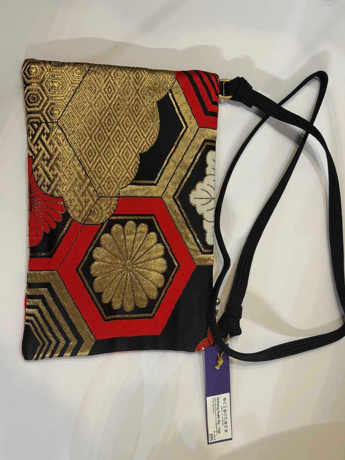 Obi Large Evening Bag by Eclectera– Orange and black geometric