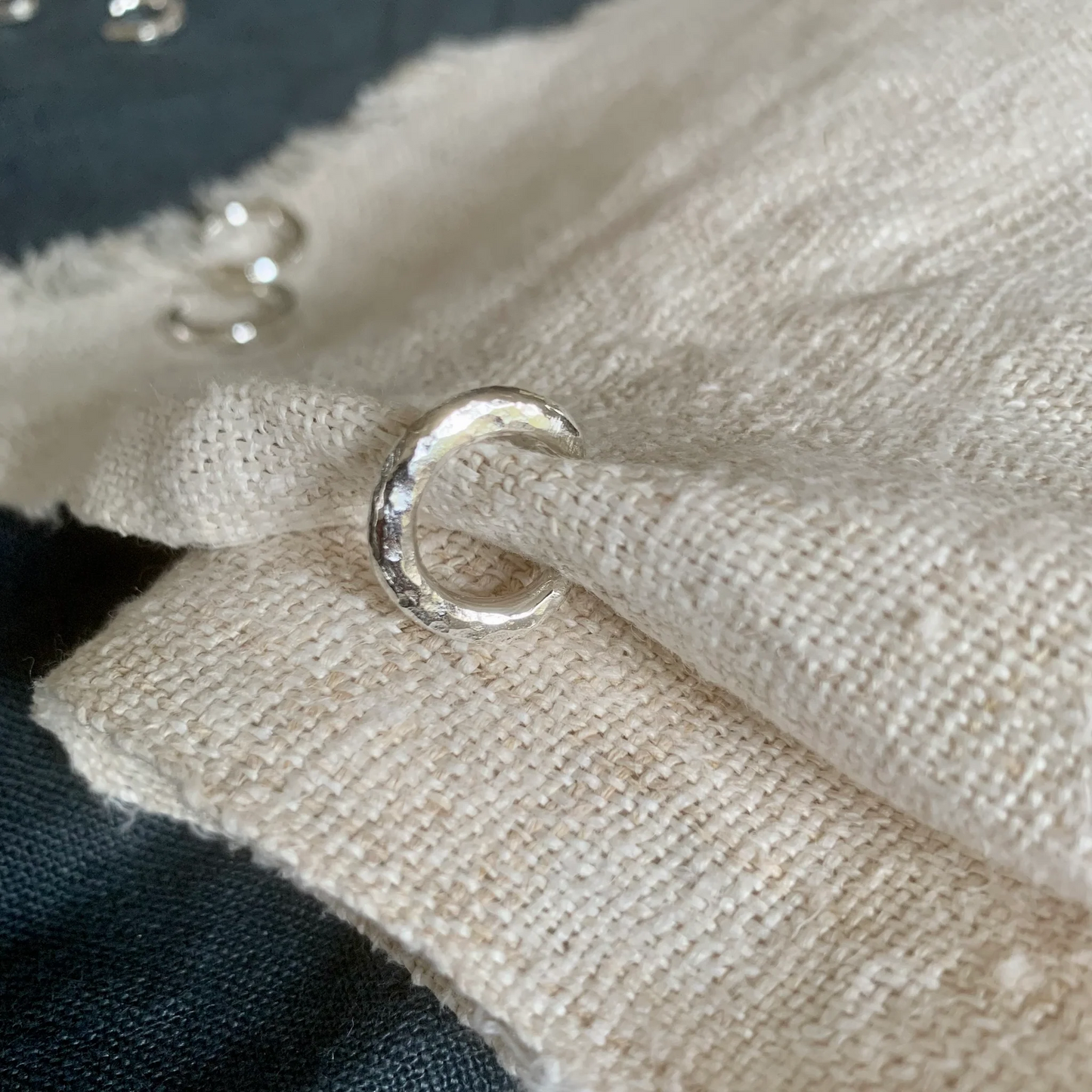 Textured Chunky Earcuff - Silver by Outline Jewellery