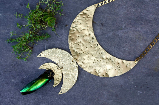 Large Gold Statement Necklace - by Palomita Jewellery