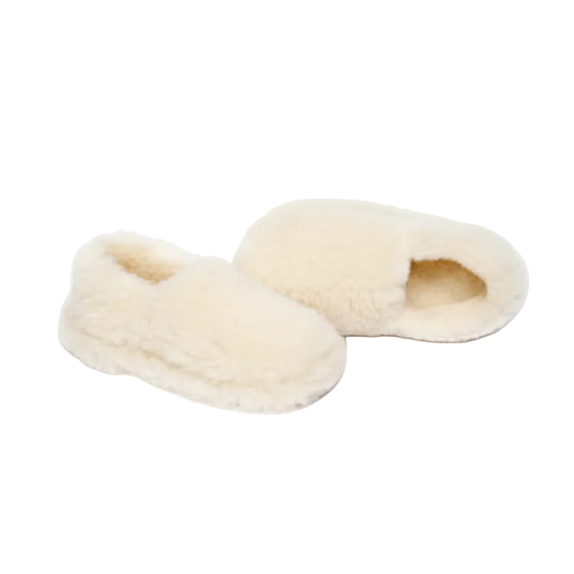 Beige slippers by Coldbreaker 100% Natural Wool