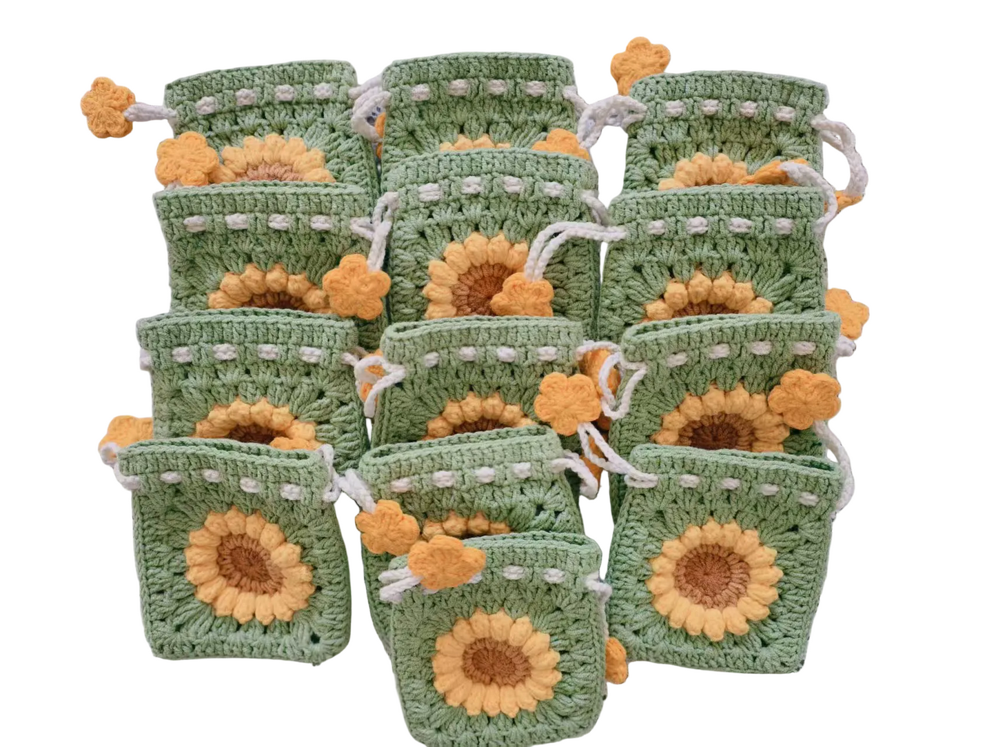 Sunflower crochet bag by Miss Peachy