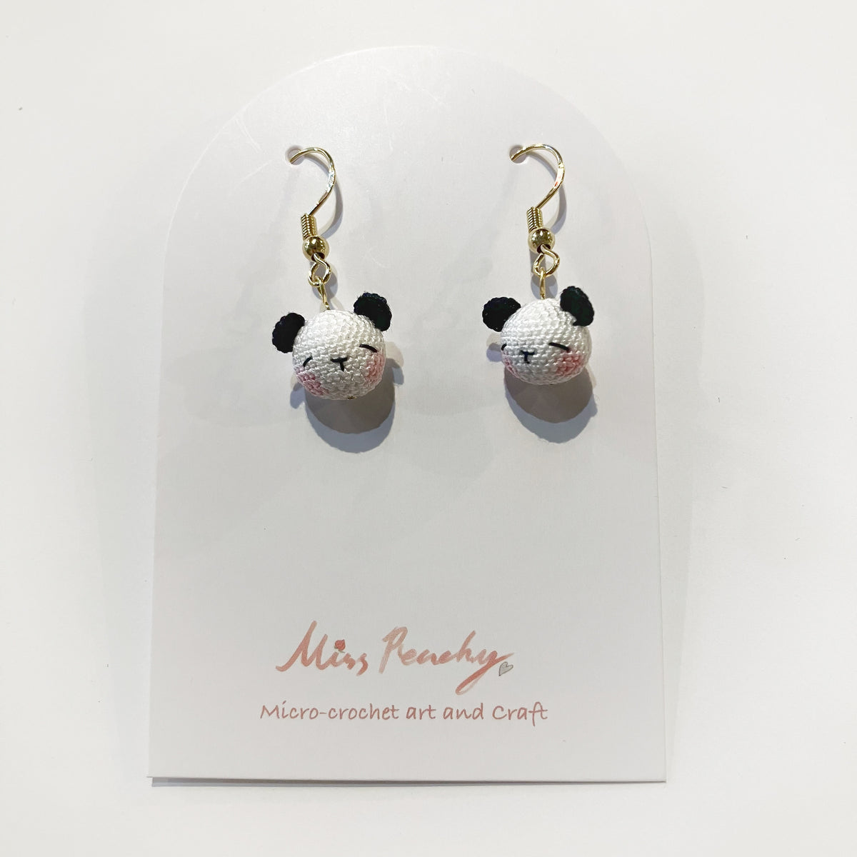 Panda Micro Crotchet earrings by Miss Peachy