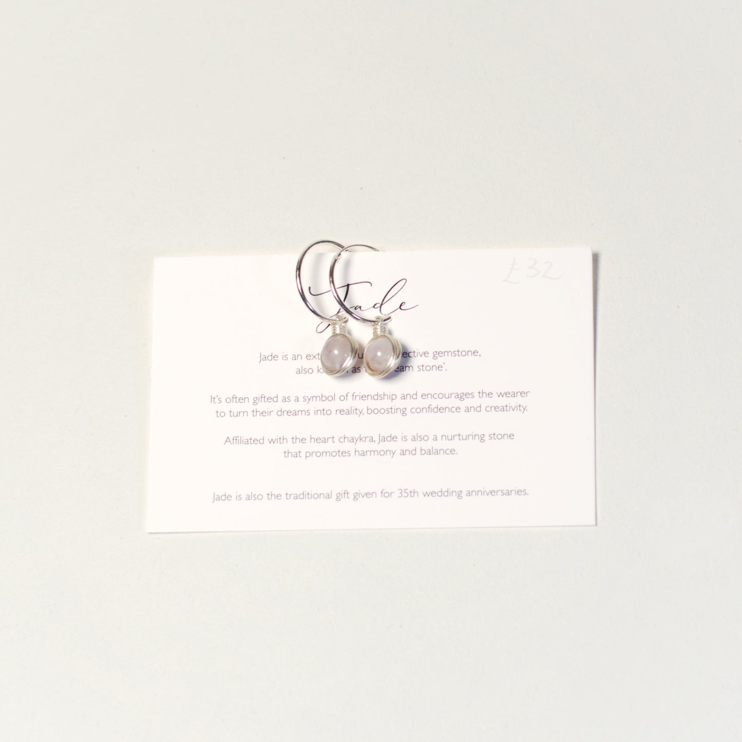 Jade Hoop Earrings | Sterling Silver by Toba