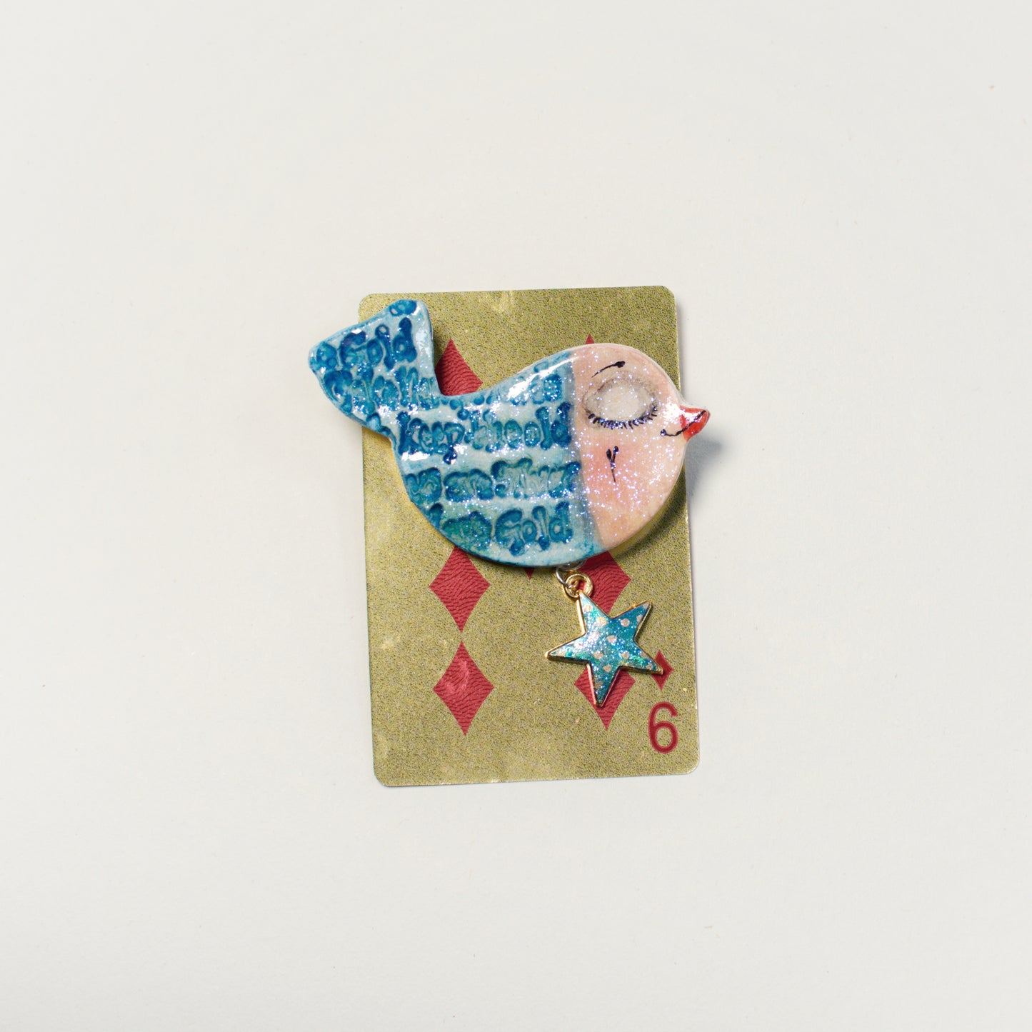 Lucky Bird Brooch by Jan Cooper