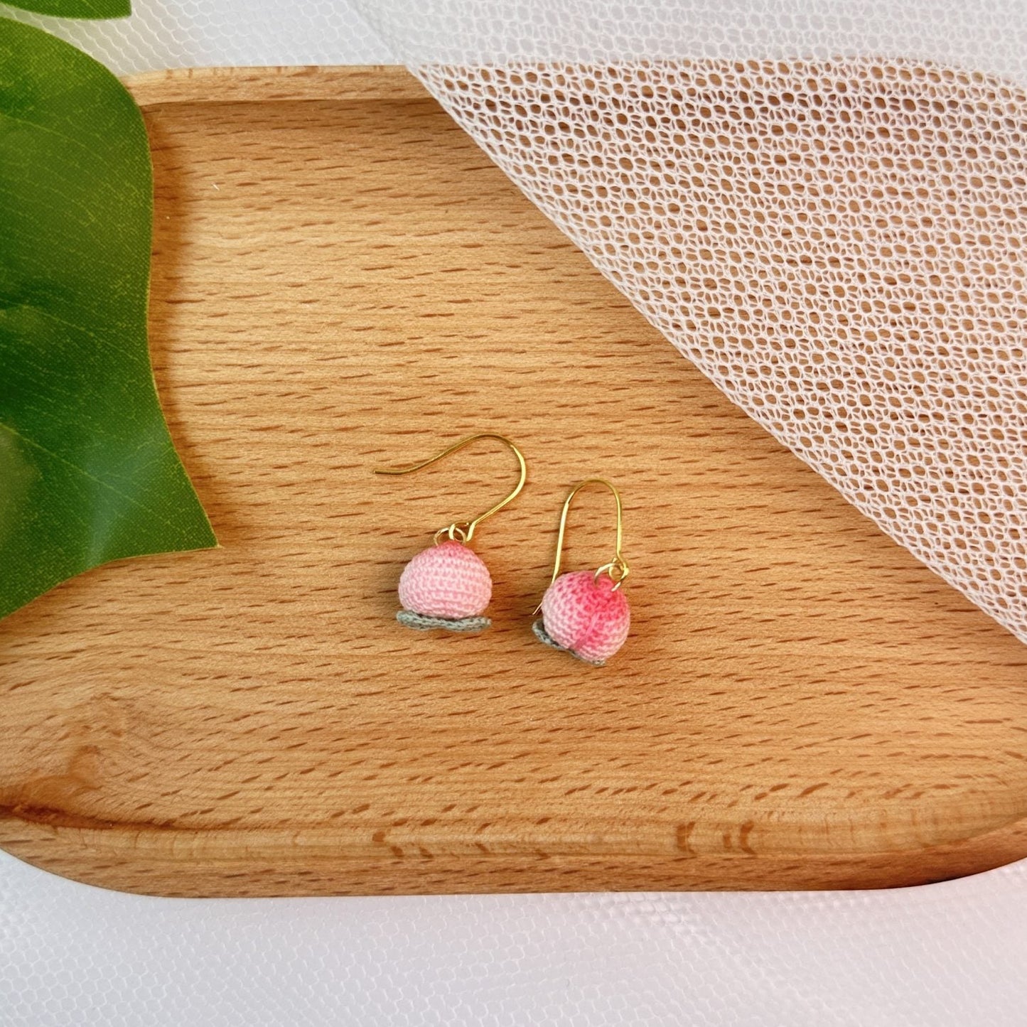 Peachy Micro Crotchet earrings by Miss Peachy