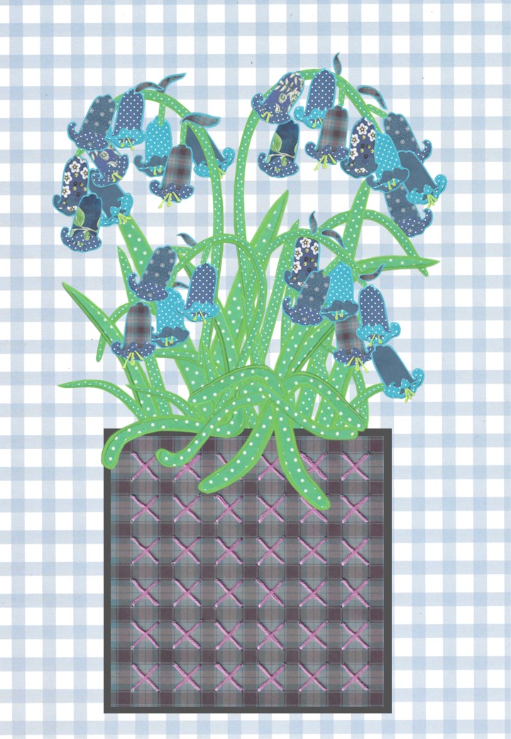 Bluebells Collage Print by The Spring House Crafts