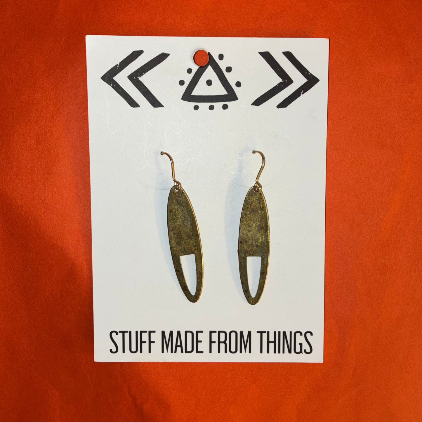 Brass Dune Cut Earrings by Stuff Made from Things