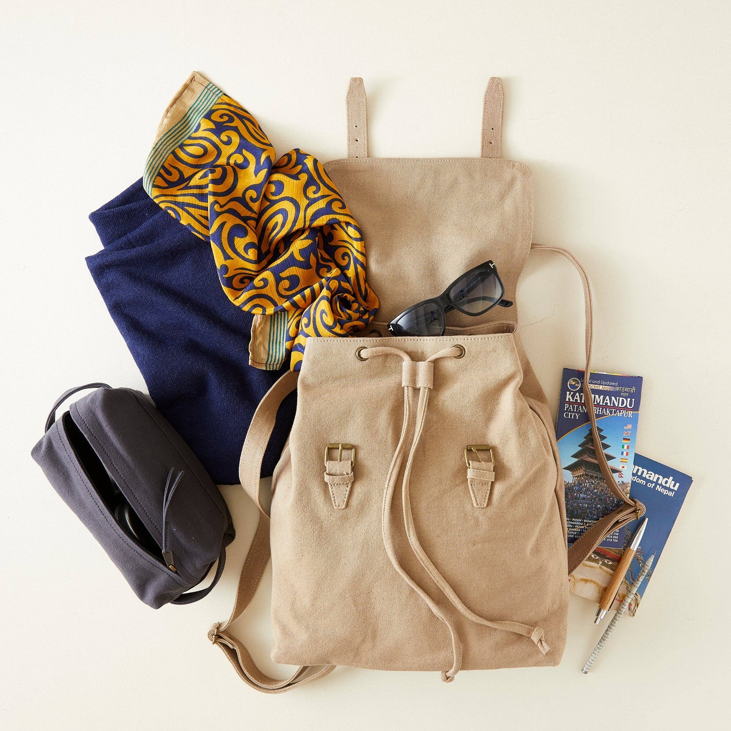 AURA QUE - LAKSHYA Unisex Vegan Canvas Backpack