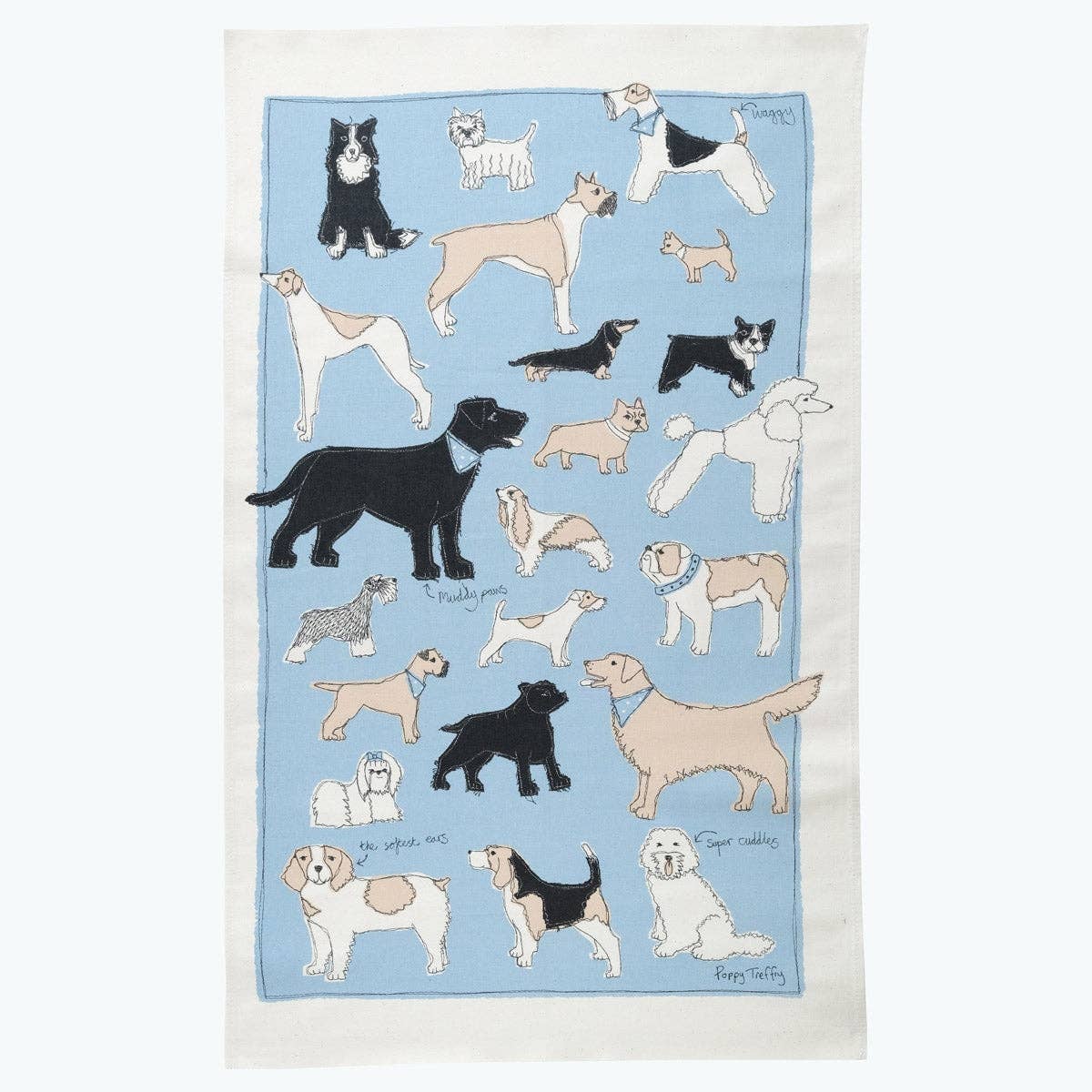 Four Legged Friends Tea Towel - by Poppy Treffry