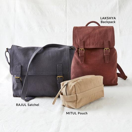 AURA QUE - LAKSHYA Unisex Vegan Canvas Backpack