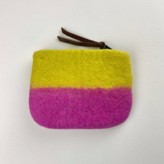 AURA QUE - LILA Two Tone Felt Purse
