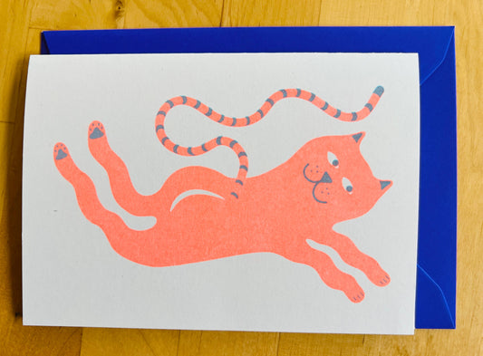 'Cat' - Greetings Card - by Strangford