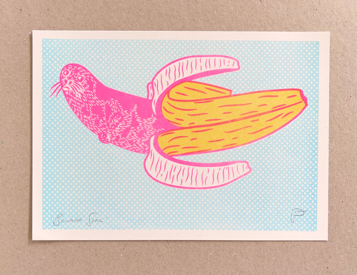 Banana Seal - A4 Size Print - by Strangford
