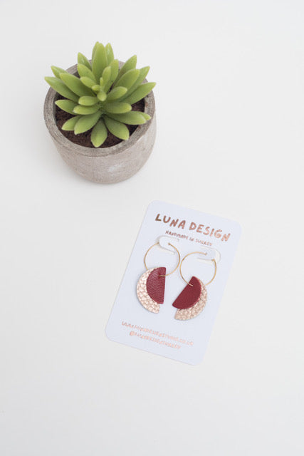 Half Moon Hoops by Luna Design