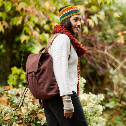 AURA QUE - LAKSHYA Unisex Vegan Canvas Backpack