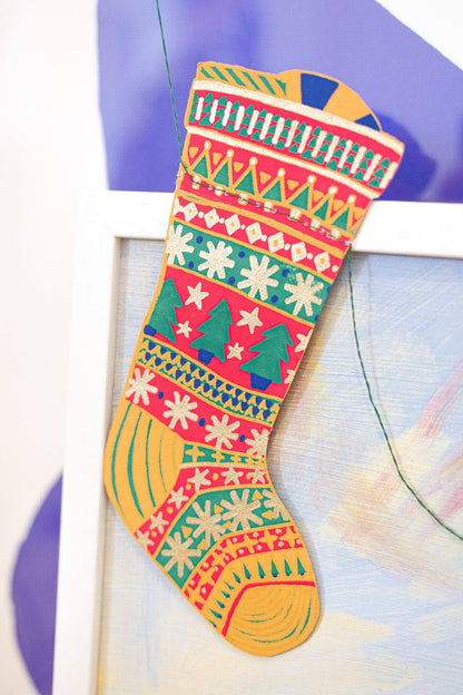 East End Press - UK/EU: Festive Stockings Sewn Garland