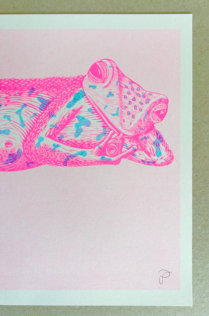 Ribbit For Her Pleasure - A3 Size Print - by Strangford