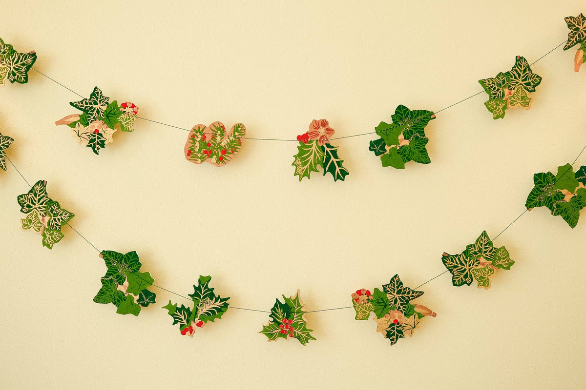 East End Press - UK/EU: Holly and Ivy Sewn Garland