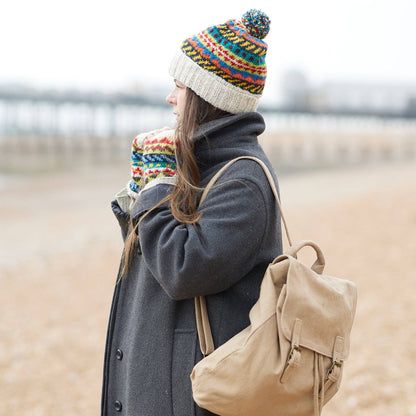 AURA QUE - LAKSHYA Unisex Vegan Canvas Backpack
