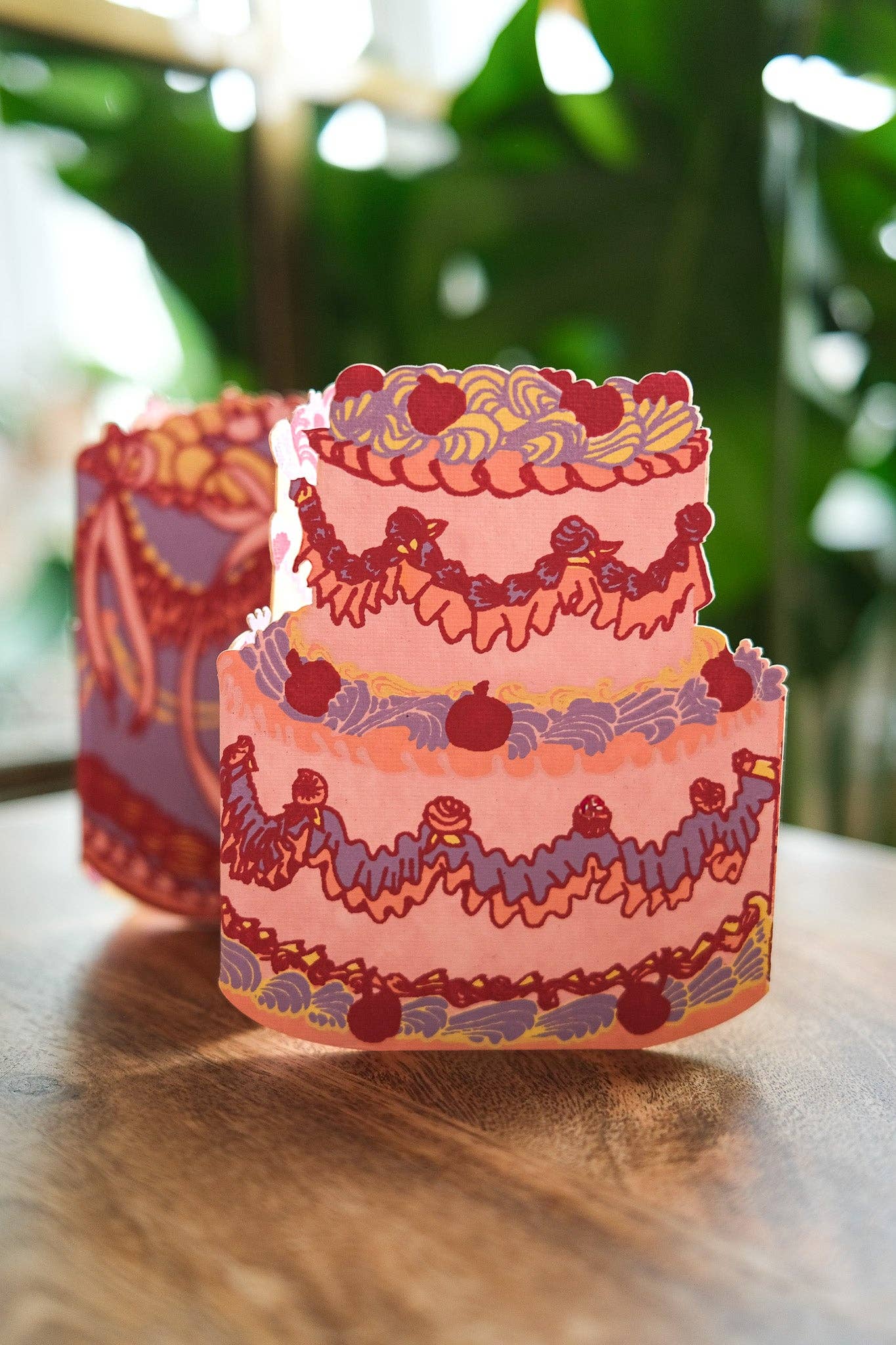 Birthday Cake Concertina Greeting Card - by East End Press