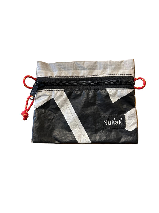 Bali Upcycled Wallet Black/Grey Lettering- by NUKAK