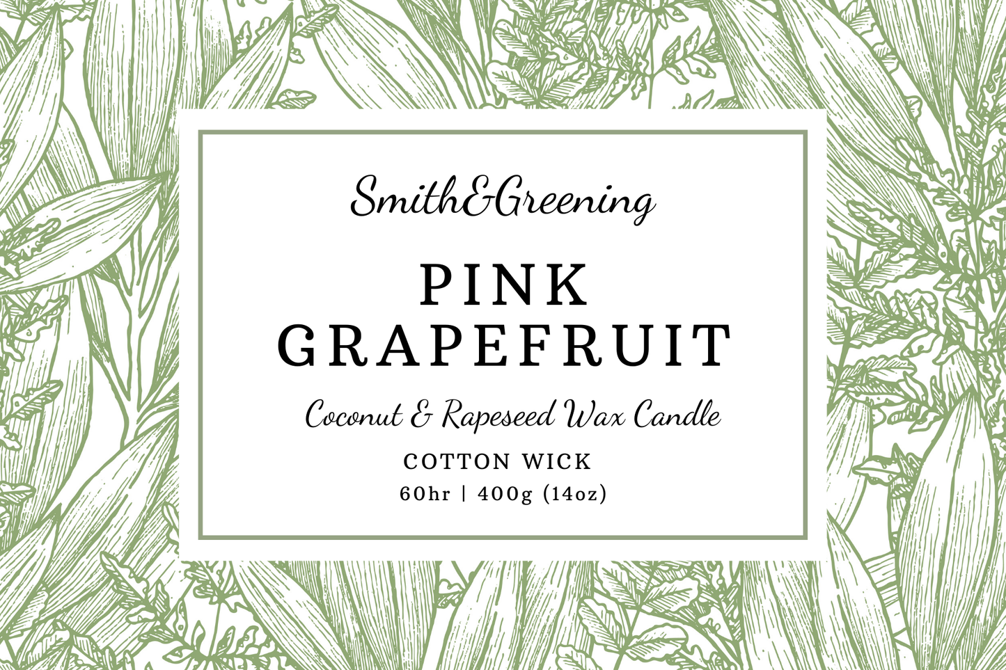 Pink Grapefruit Aromatherapy Candle: Medium - by Smith & Greening