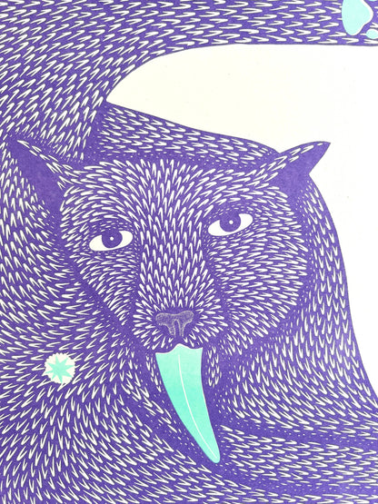 'Wet Ass Penelope' - A3 Riso Print - by Strangford