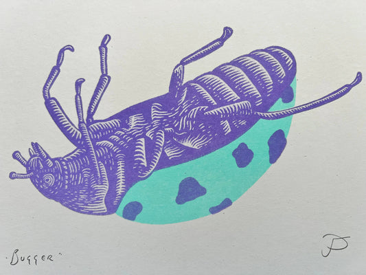 'Bugger' - A5 Riso Print - by Strangford