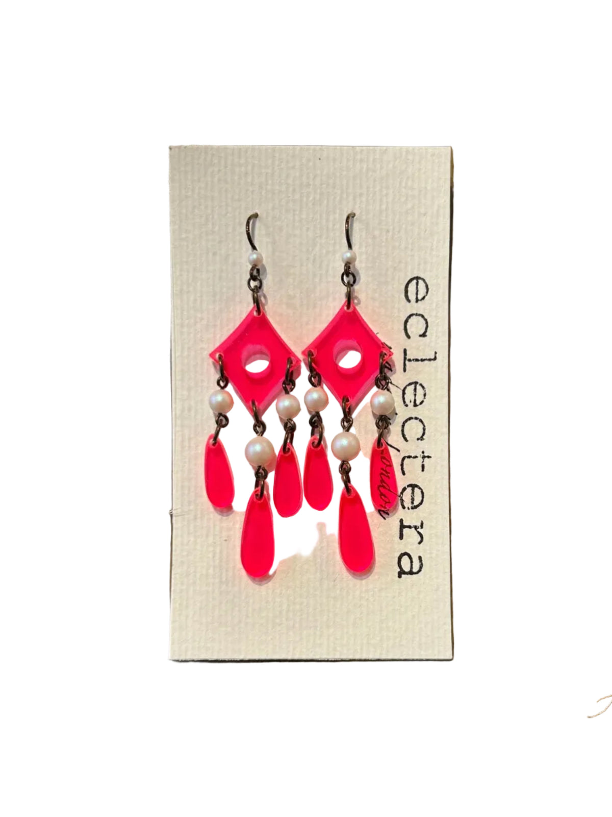 Ada Earrings by eclectera - Tri-pearl & recycled acrylic