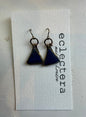 Afghan Earrings by eclectera -Deep Blue Triangles