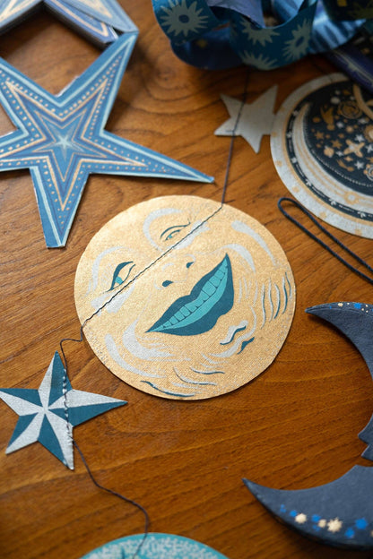 Man on the Moon Sewn Garland - by East End Press