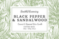 Black Pepper & Sandalwood Candle: Large - by Smith & Greening