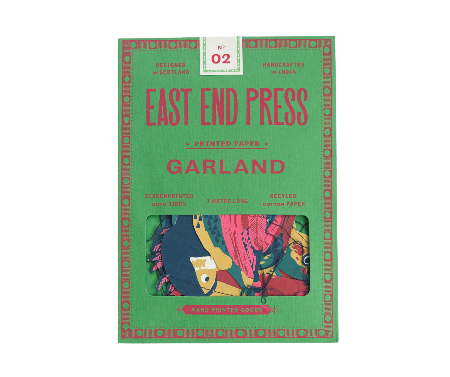 Tropical Birds Sewn Garland - by East End Press