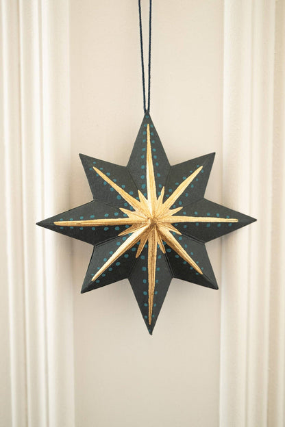 East End Press - UK/EU: Twinkling Star Screen-Printed Board Decoration