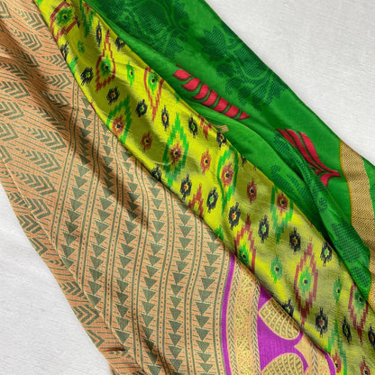 AURA QUE - MOHINI Recycled Sari Fabric Scarf Square 55cm