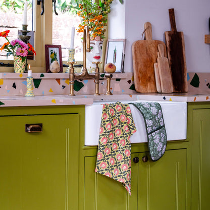Pressed Petals Amber tea towel by Constance & Denny