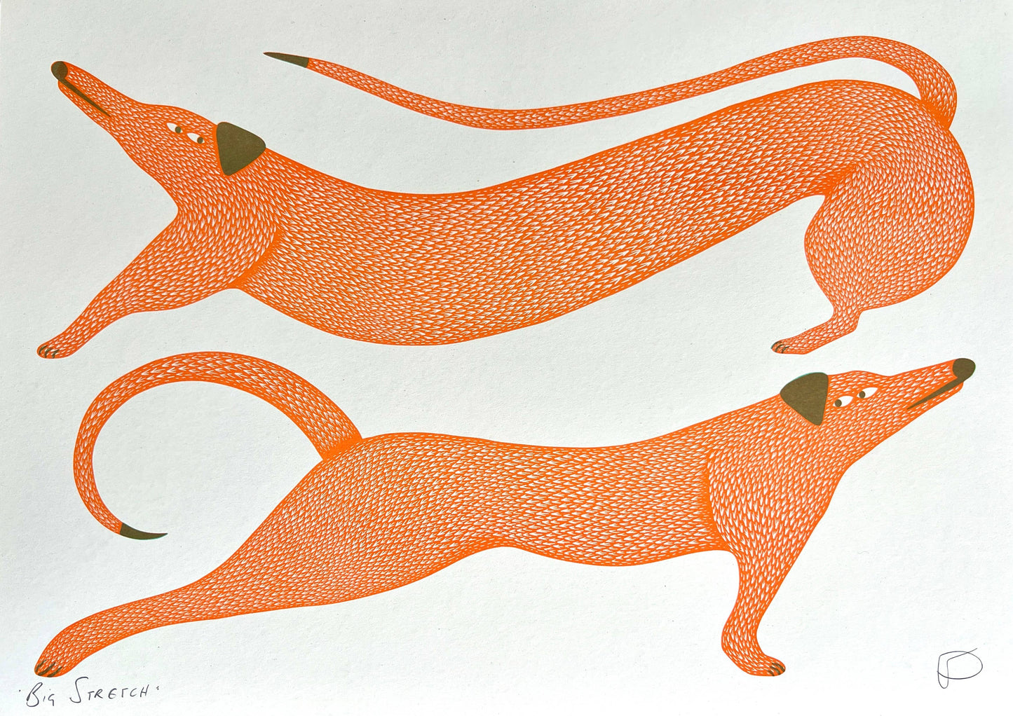 'Big Stretch' - A3 Riso Print - by Strangford