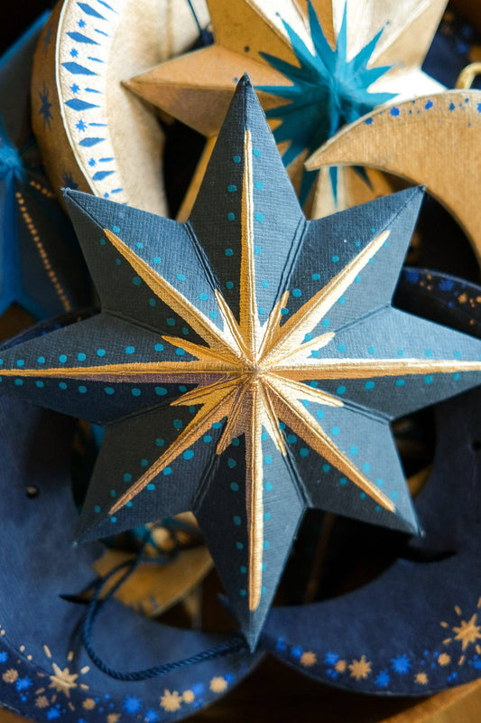 East End Press - UK/EU: Twinkling Star Screen-Printed Board Decoration