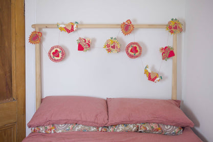 Hearts Sewn Garland - by East End Press