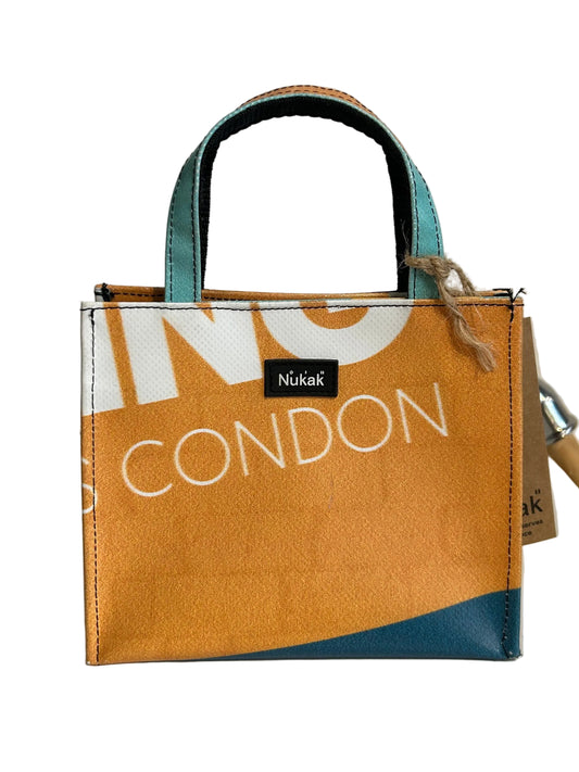 Mignon Upcycled Hand Bag Orange/Turquoise - by NUKAK