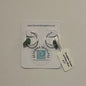 Silver seaglass hoops (Medium - Green)